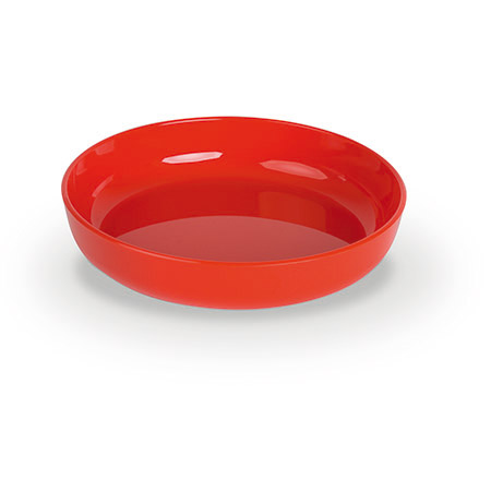 Dessertschale flach, rot, Ø 13cm, H 2,5cm Polypropylen