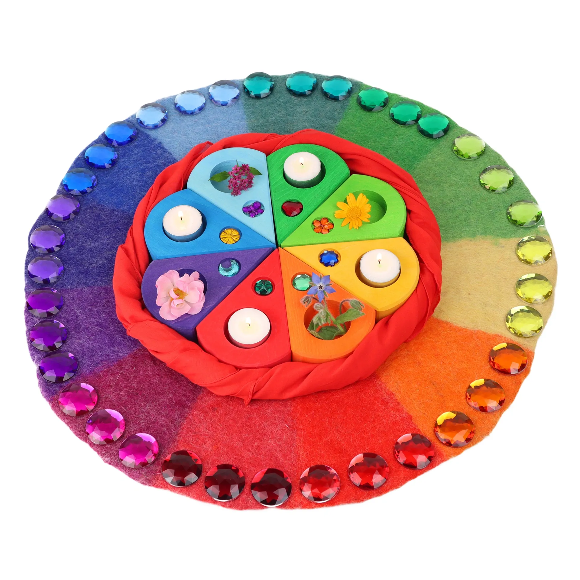 Bauspiel Farbkreistücher-Set, 12 teilig