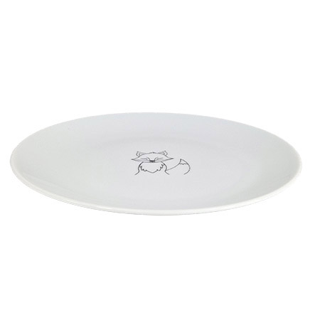 Teller flach Ø21cm, Motiv Fuchs, Waldbande Höhe 2,0cm,