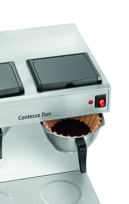 Doppel-Kaffeemaschine Contessa Duo Edelstahl