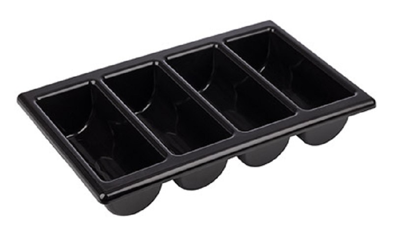 Besteckbehälter 4 Mulden, schwarz