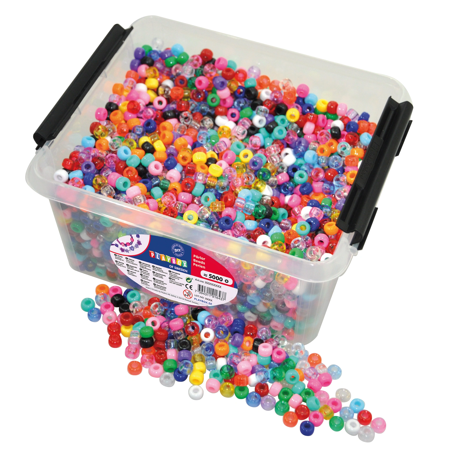 Kongo-Perlen sort. in Kiste ca. 5000 Stück