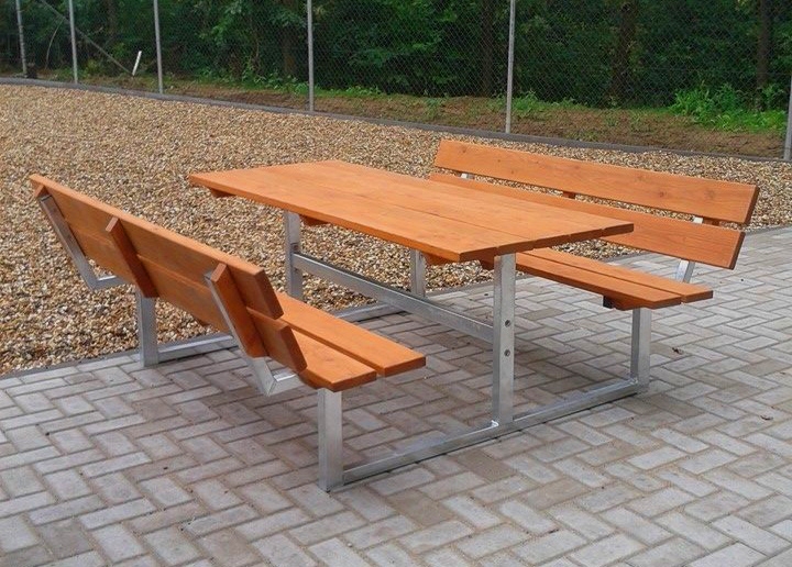Bank & Tisch (verzinkt Stahl)