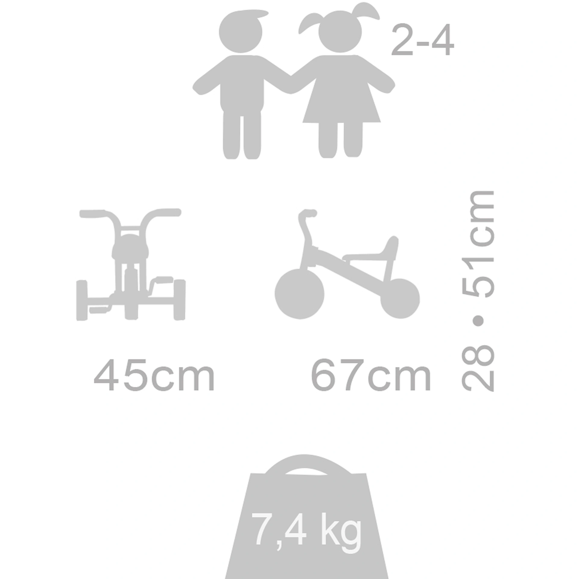 Winther VIKING Dreirad klein 450, 2 - 4 Jahre