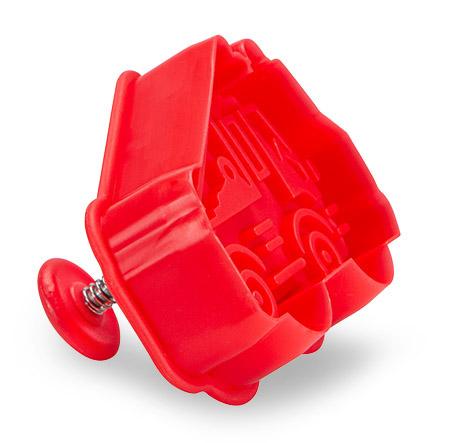 Präge-Ausstecher Feuerwehr mit Auswerfer, 6,5cm Farbe rot