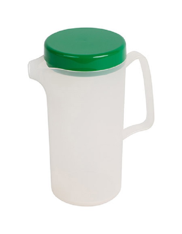 Kanne 0,6L, transparent - grüner Deckel Polypropylen,