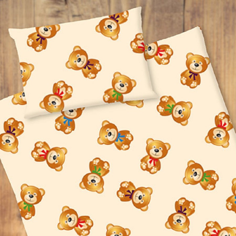 Kinderbettwäsche Teddy braun