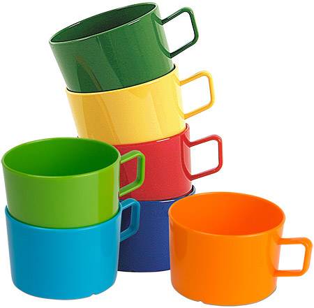 Tasse, 0,2l, in Einzelfarben,  Ø 7,5cm, H 5cm Polypropylen,