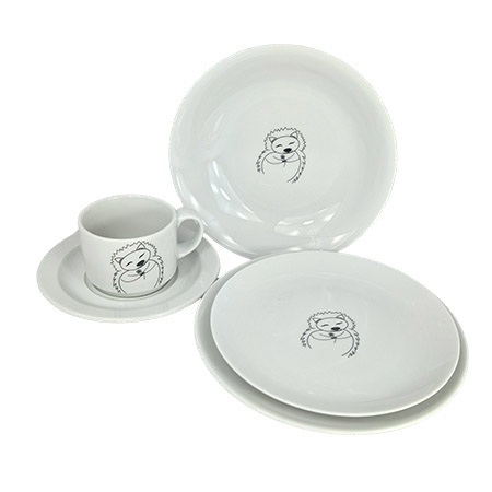 Teller tief Ø20cm, Motiv Igel, Waldbande Höhe 3,8cm,