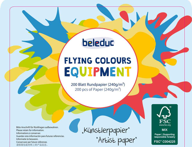 Künstlerpapier für Farbschleuder 'Flying Colour', 200 Blatt
