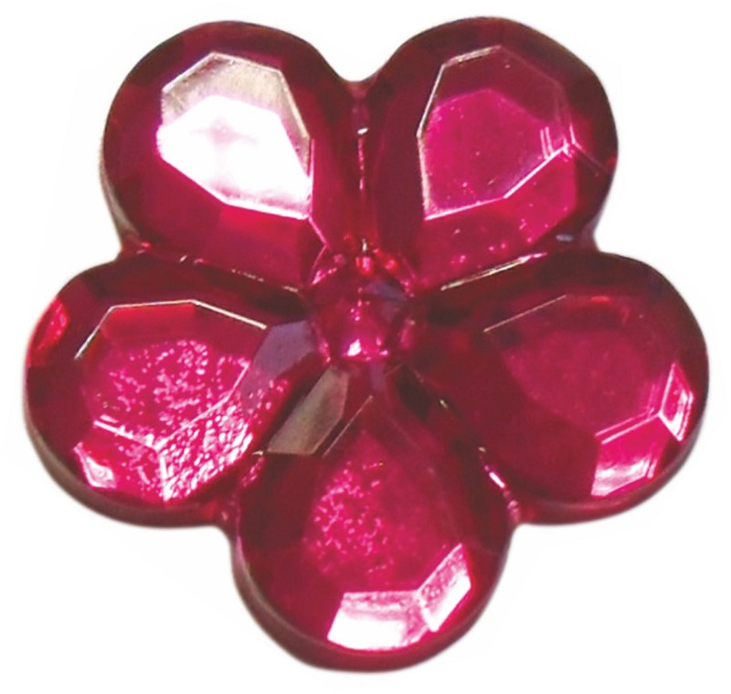 Edelsteine selbstklebend Blumen Ø 15 mm, 48er-Set