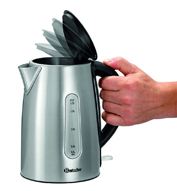 Wasserkocher, 1,7 L, Edelstahl 18/10, 2200W
