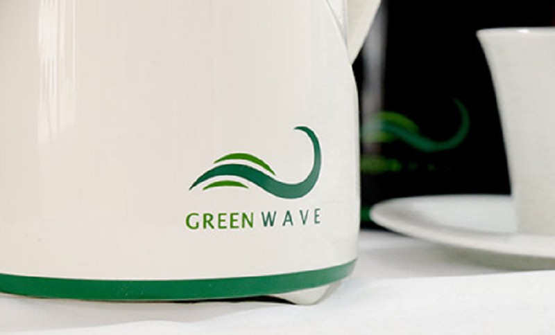 Isolierkanne 1L, Green Wave weiß