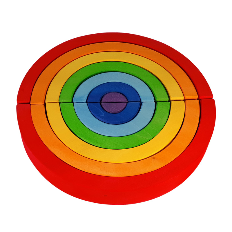 Bauspiel Regenbogen Vollkreis, 14 tlg.