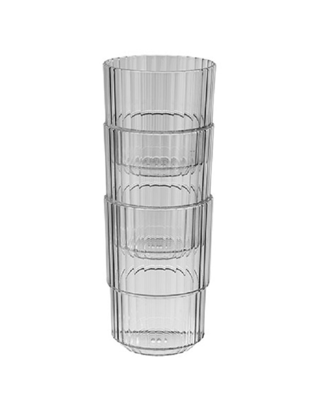 Stapelbecher LINEA, grey, 0,15l Kunststoff Tritan