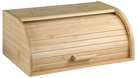 Brotkasten, Bambus mit Rollklappe L 40x B27x H17cm
