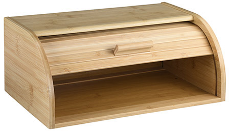 Brotkasten, Bambus mit Rollklappe L 40x B27x H17cm