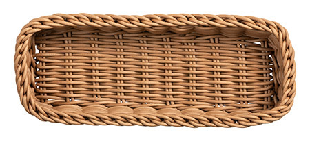 Besteckkorb lang, braun, 27 x 10 x H 5cm, Kunststoff PP