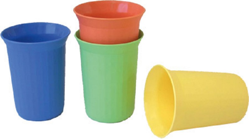 Trinkbecher blau, 25 cl, Ø 5,5cm, H 9,5cm