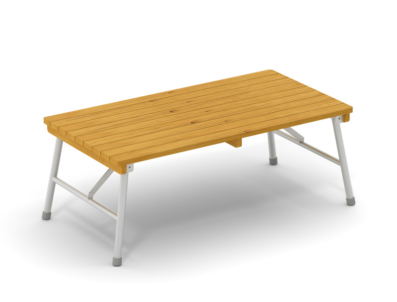Outdoor-Sitzgruppe Kindergarten, 1 Tisch mit 2 Bänken