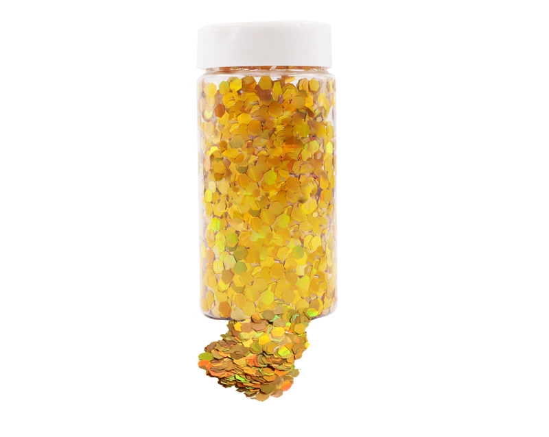 Glitter 6mm 200g gold