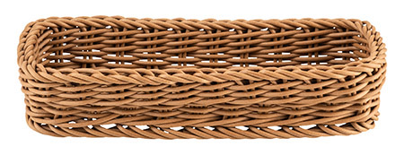 Besteckkorb lang, braun, 27 x 10 x H 5cm, Kunststoff PP
