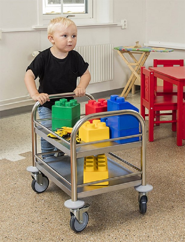 MINI-Servierwagen mit Reling 2 Borde