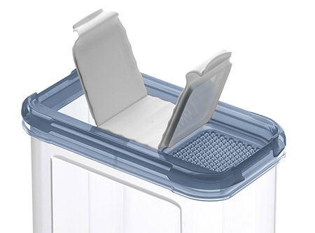 Streudose Domino, 0,75Ltr., Deckel horizon blue transparent