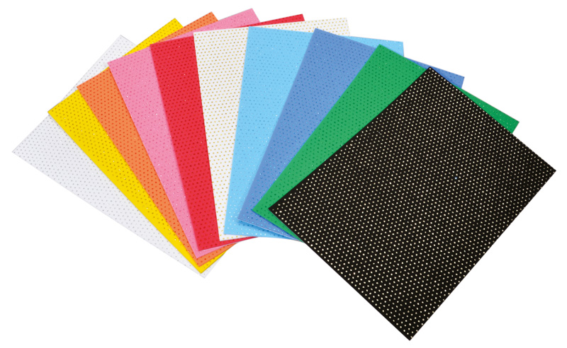 Punkt Glitzer Moosgummi, DIN A4, 10er Set