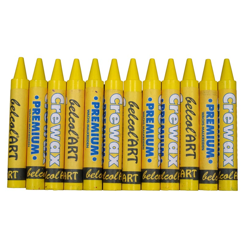 belcolART Crewax Premium 12 Wachsmalstifte gelb