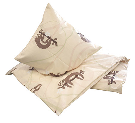 Kinderbettwäsche Faultier beige
