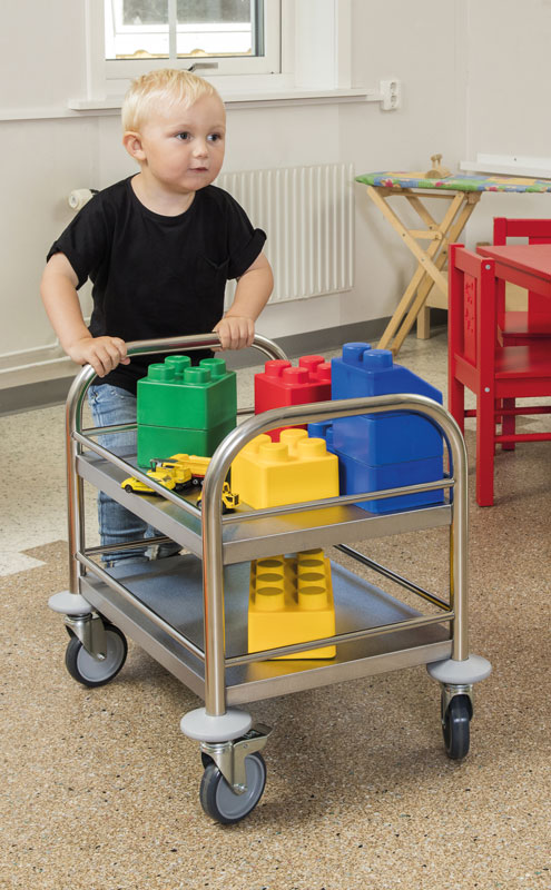 MINI-Servierwagen mit Reling 2 Borde