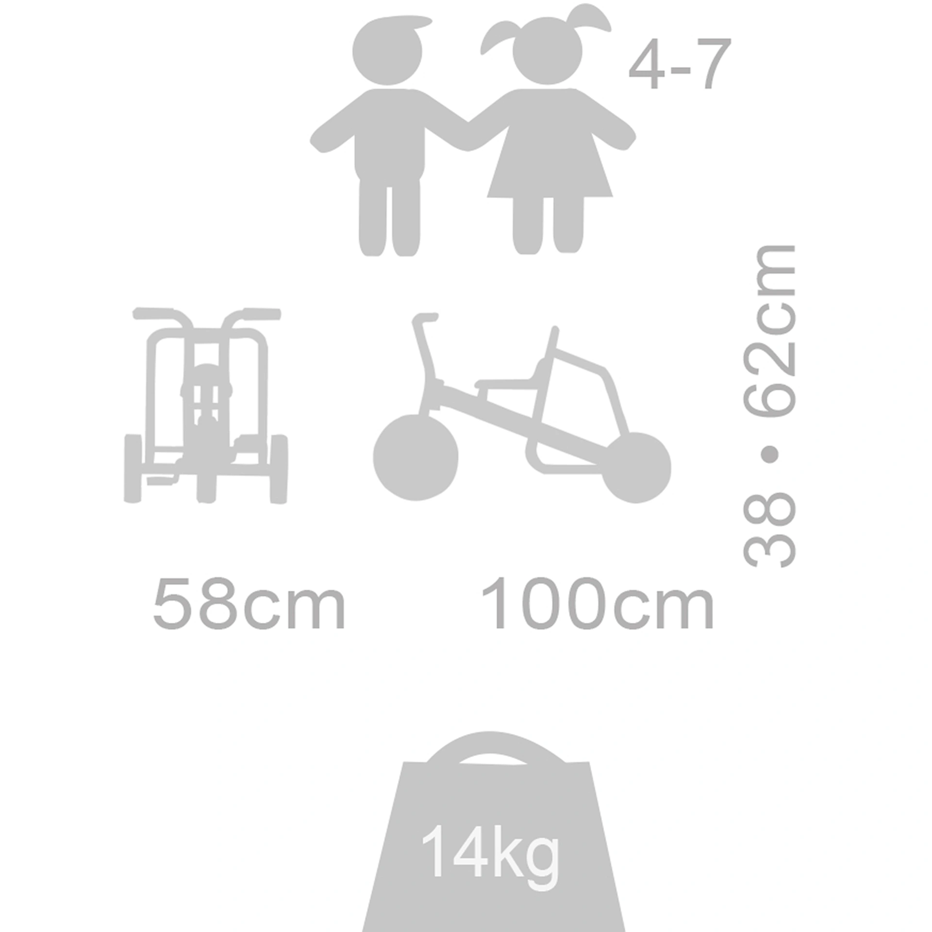 Winther VIKING Ben Hur Dreirad 465, 4 - 7 Jahre
