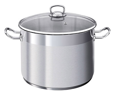 Kochtopf BIG mit Glasdeckel, Ø32cm, 20Ltr.