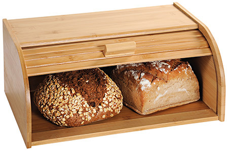 Brotkasten, Bambus mit Rollklappe L 40x B27x H17cm