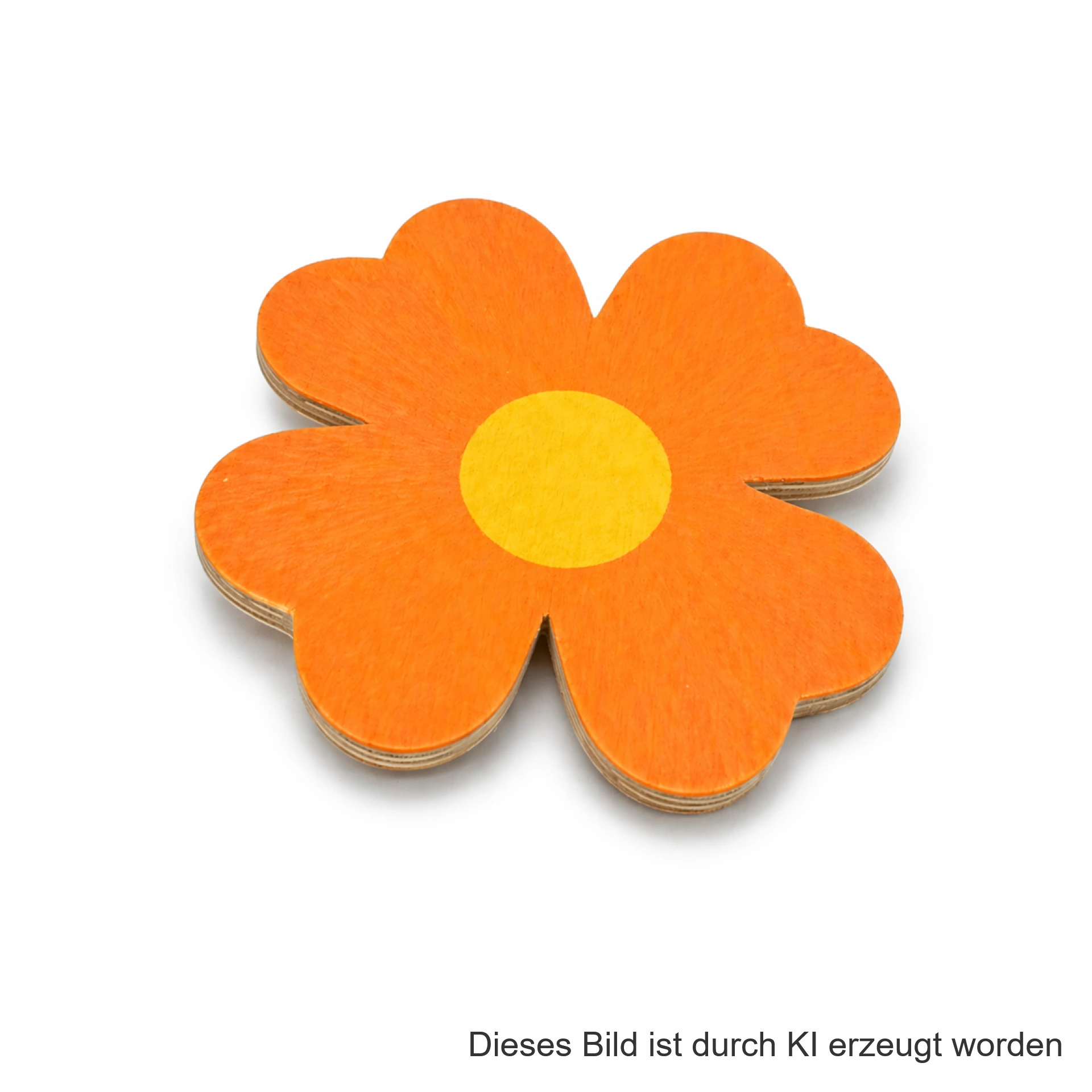 Blume aus Holz mit Clip zum Bemalen
