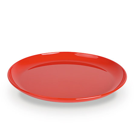Essteller flach, 24cm, rot Polypropylen Serie COLORED