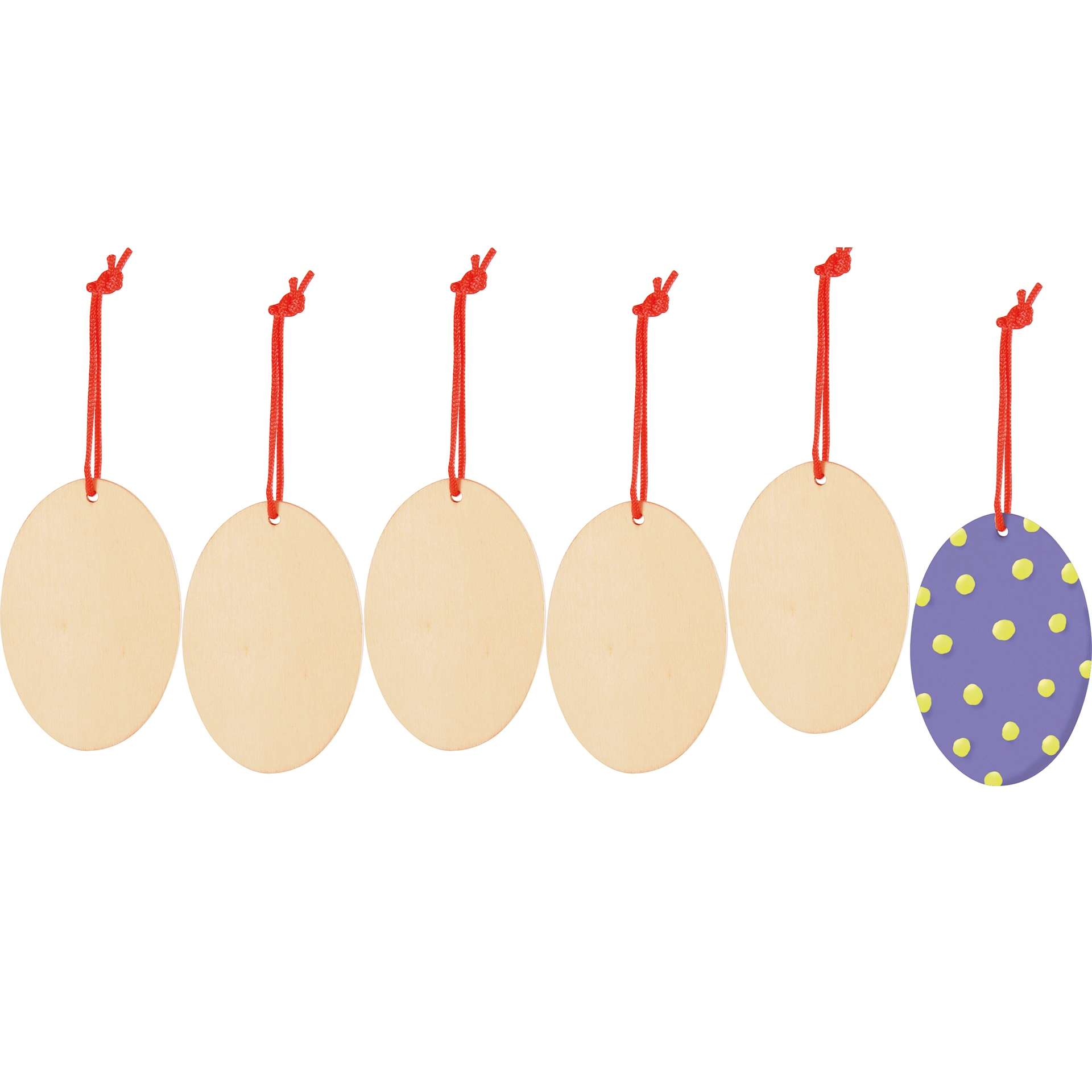 Anhänger Osterei blanko 6 Stück