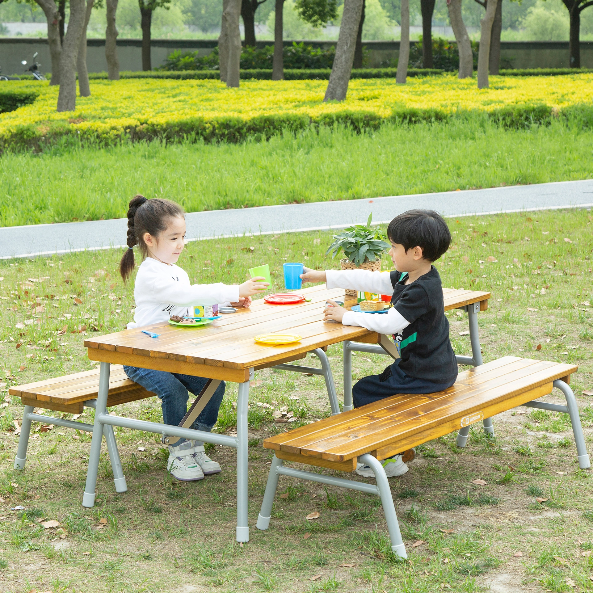 Kindergarten Outdoor-Bank 150 cm, stapelbar