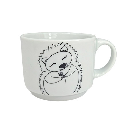 Obertasse 18cl, Motiv Igel, Waldbande stapelbar, Ø 7,8cm,