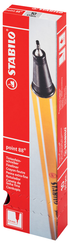 Stabilo-Point Fineline rot 10er-Pack