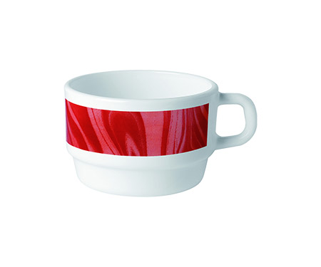 Obertasse, 22cl Natura, stapelbar Bormioli Rocco, rot