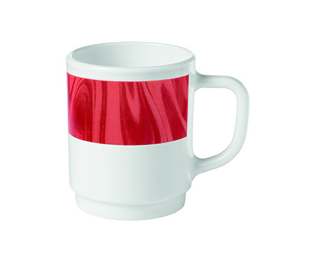 Bockbecher, 25cl Natura, stapelbar, rot