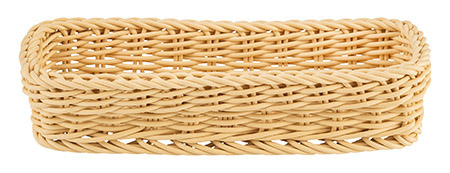 Besteckkorb lang, beige, 27 x 10 x H 5cm, Kunststoff PP