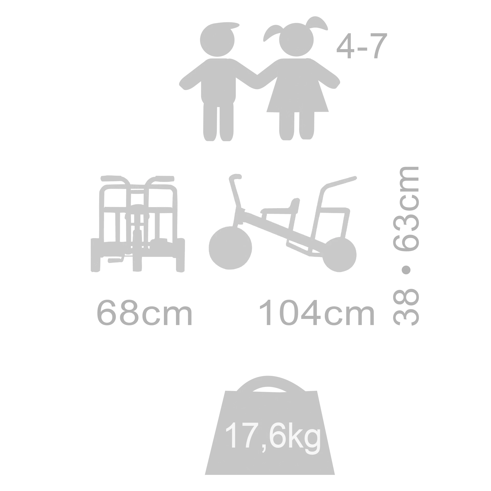 Winther VIKING Doppeltaxi 468, 4 - 7 Jahre
