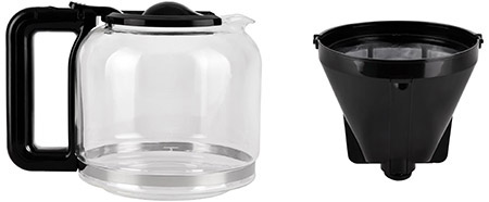Kaffeemaschine rot/weiße Punkte, 1,5 L, 900W